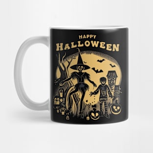 Happy Halloween Retro Design Mug